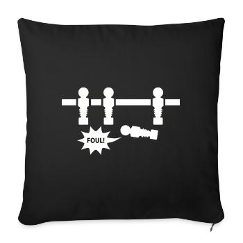 witzige Tischfussball Outfits Krökeln Kickern - Sofakissenbezug 45 x 45 cm - Schwarz - Vorne