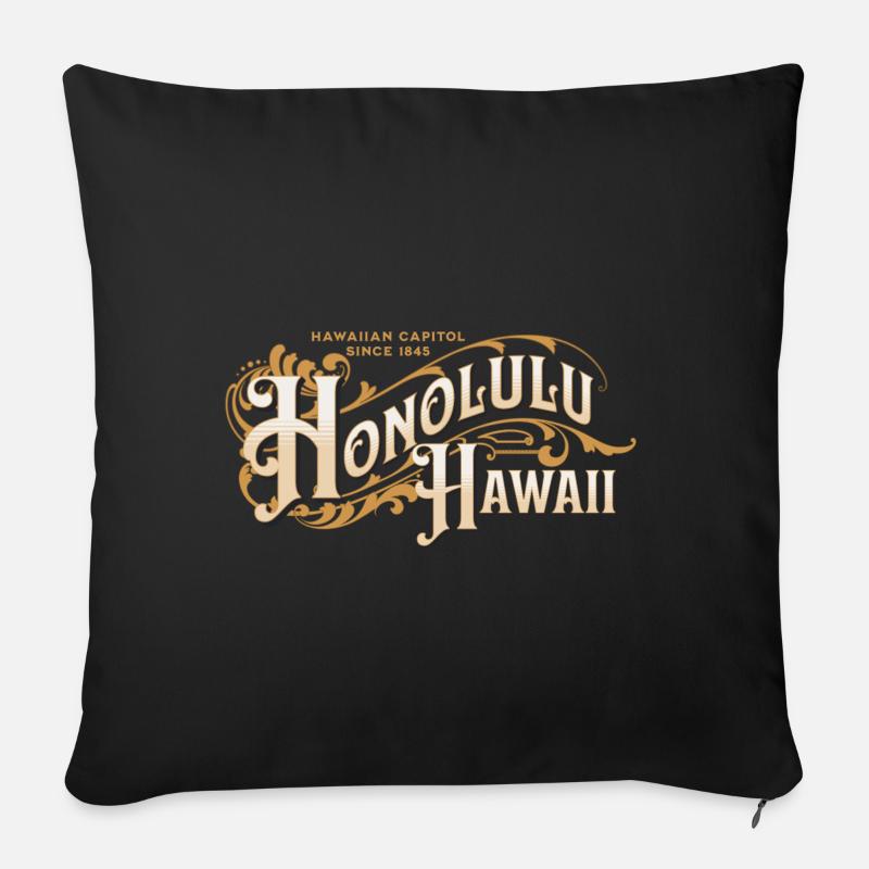 Honolulu ! - Housse de coussin décorative 45 x 45 cm - noir