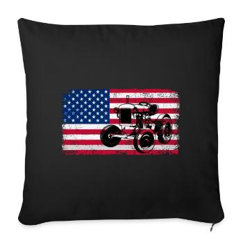 Tractor Lover Funny Tractor Gift - Sofa pillowcase 17,3'' x 17,3'' (45 x 45 cm) - black - Front