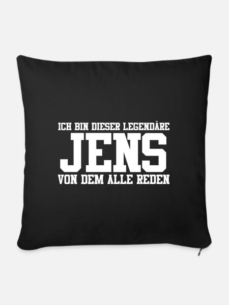 Jens Name Design - Sofakissenbezug 45 x 45 cm - Schwarz
