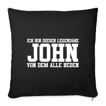 John Name Design - Sofakissenbezug 45 x 45 cm - Schwarz - Vorne