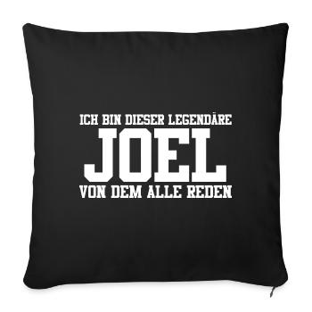 Joel Name Design - Sofakissenbezug 45 x 45 cm - Schwarz - Vorne