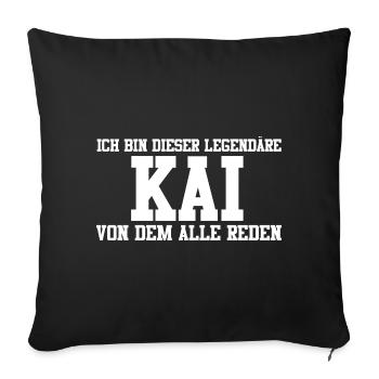 Kai Name Design - Sofakissenbezug 45 x 45 cm - Schwarz - Vorne