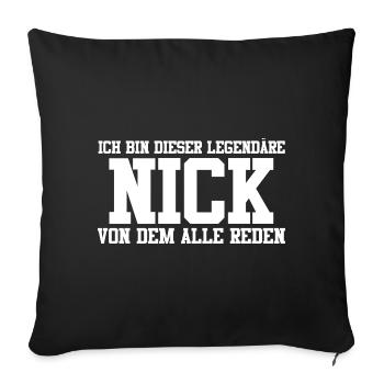 Nick Name Design - Sofakissenbezug 45 x 45 cm - Schwarz - Vorne