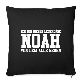 Noah Name Design - Sofakissenbezug 45 x 45 cm - Schwarz - Vorne
