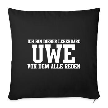 Uwe Name Design - Sofakissenbezug 45 x 45 cm - Schwarz - Vorne