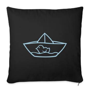 Schiff & Ente Duo Banale - Sofakissenbezug 45 x 45 cm - Schwarz - Vorne