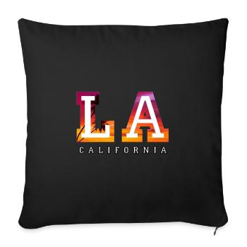 los Angeles - Sofa pillowcase 17,3'' x 17,3'' (45 x 45 cm) - black - Front