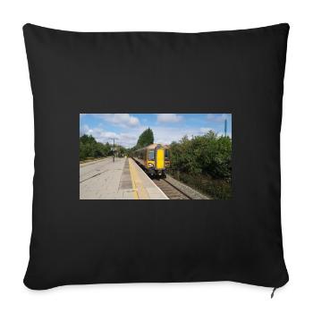 Railway Train Approach 001 - Sofa pillowcase 17,3'' x 17,3'' (45 x 45 cm) - black - Front