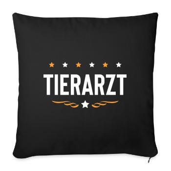 Tierarzt Beruf - Sofakissenbezug 45 x 45 cm - Schwarz - Vorne