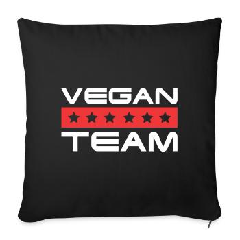 Vegan Crew - Sofa pillowcase 17,3'' x 17,3'' (45 x 45 cm) - black - Front