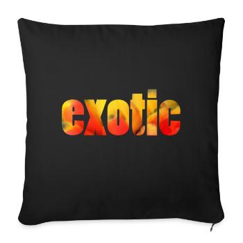 exotic exotic - Sofa pillowcase 17,3'' x 17,3'' (45 x 45 cm) - black - Front