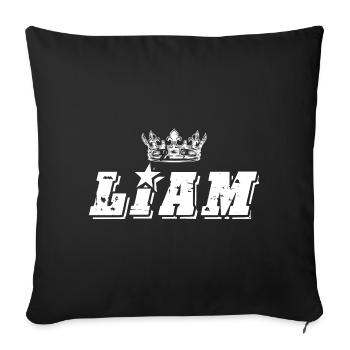 Liam - Sofakissenbezug 45 x 45 cm - Schwarz - Vorne