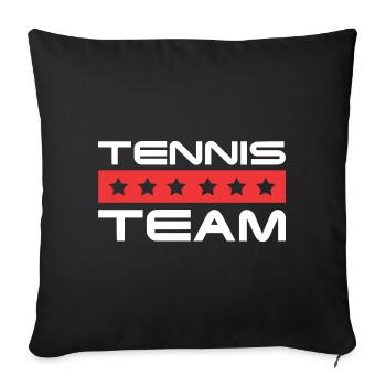 Équipe de tennis - Housse de coussin décorative 45 x 45 cm - noir - Devant
