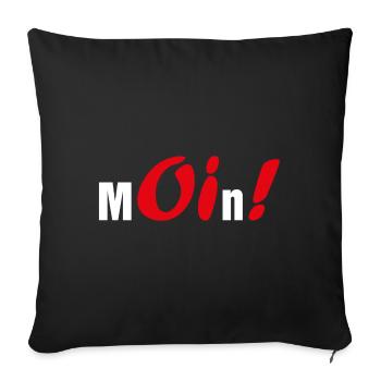Moin Oi! Nord Punk Skinhead Funny nordisch - Sofakissenbezug 45 x 45 cm - Schwarz - Vorne