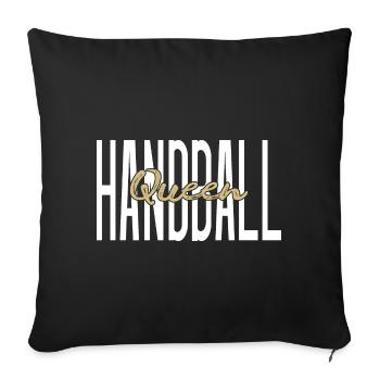 Handball Joueur Handball Queen Outfit - Housse de coussin décorative 45 x 45 cm - noir - Devant