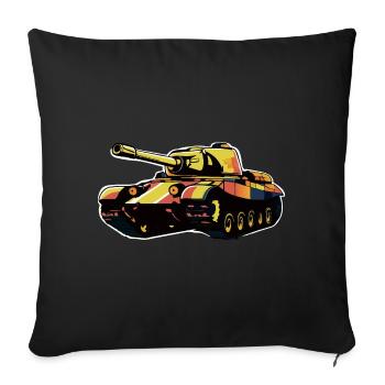 Tanks Main Battle Tanks Tank Tanks Tank Drivers - Sofa pillowcase 17,3'' x 17,3'' (45 x 45 cm) - black - Front