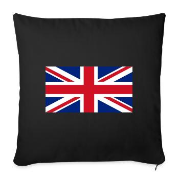 ENGLAND FLAG - Sofa pillowcase 17,3'' x 17,3'' (45 x 45 cm) - black - Front