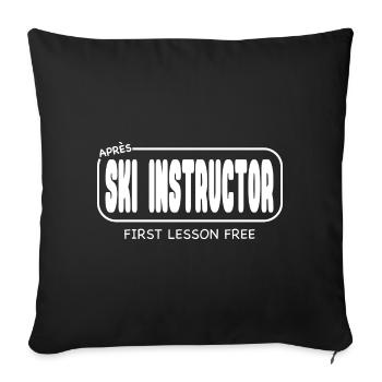 APRES SKI INSTRUCTOR - Sofa pillowcase 17,3'' x 17,3'' (45 x 45 cm) - black - Front