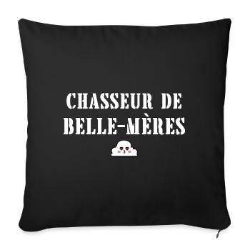 chasseur de belle-mères - Housse de coussin décorative 45 x 45 cm - noir - Devant