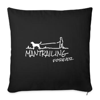 Mantrailing forever search dog dog lovers - Sofa pillowcase 17,3'' x 17,3'' (45 x 45 cm) - black - Front