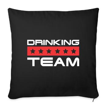 Équipage de consommation d’alcool - Housse de coussin décorative 45 x 45 cm - noir - Devant
