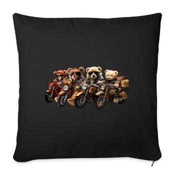 Motorcycling, freedom on two wheels - Sofa pillowcase 17,3'' x 17,3'' (45 x 45 cm) - black - Front