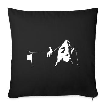 Slackline Slackliner High Rope Climbing Sport - Sofa pillowcase 17,3'' x 17,3'' (45 x 45 cm) - black - Front
