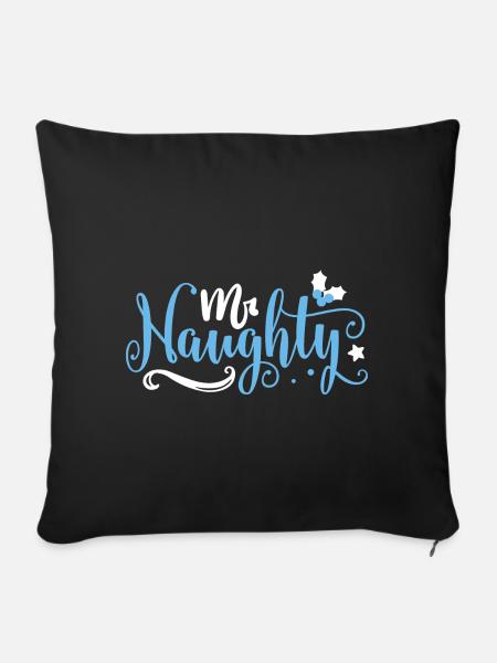 Herr Naughty - Sofakissenbezug 45 x 45 cm - Schwarz