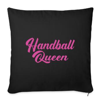 Handball Joueur Handball Queen Outfit - Housse de coussin décorative 45 x 45 cm - noir - Devant