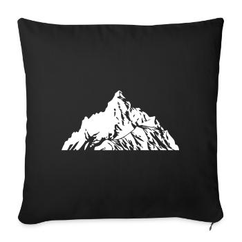 Montagnes Symbole Silhouette Nature - Housse de coussin décorative 45 x 45 cm - noir - Devant