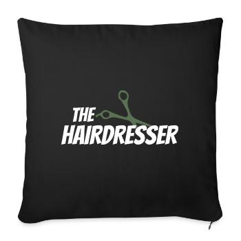 The hairdresser - Sofakissenbezug 45 x 45 cm - Schwarz - Vorne