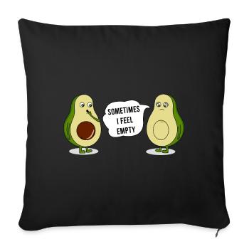 Avocado Sometimes I Feel Empty Graphic - Sofa pillowcase 17,3'' x 17,3'' (45 x 45 cm) - black - Front