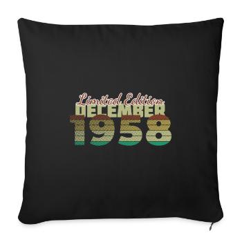 66e anniversaire Édition Limitée (SCR) 12/1958 - Housse de coussin décorative 45 x 45 cm - noir - Devant