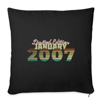 18th Birthday Limited Edition (SCR) 01/2007 - Sofa pillowcase 17,3'' x 17,3'' (45 x 45 cm) - black - Front