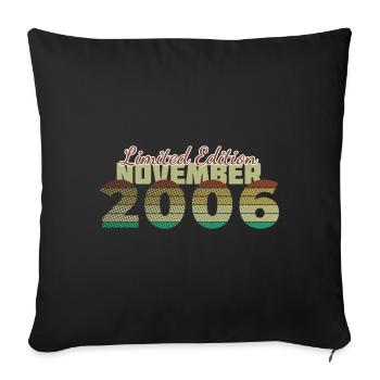 18th Birthday Limited Edition (SCR) 11/2006 - Sofa pillowcase 17,3'' x 17,3'' (45 x 45 cm) - black - Front