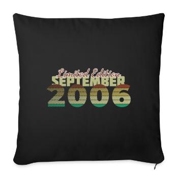 18th Birthday Limited Edition (SCR) 09/2006 - Sofa pillowcase 17,3'' x 17,3'' (45 x 45 cm) - black - Front