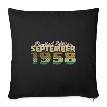 66e anniversaire Édition limitée (SCR) 09/1958 - Housse de coussin décorative 45 x 45 cm - noir - Devant