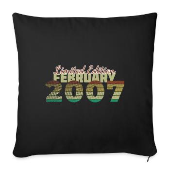 18th Birthday Limited Edition (SCR) 02/2007 - Sofa pillowcase 17,3'' x 17,3'' (45 x 45 cm) - black - Front