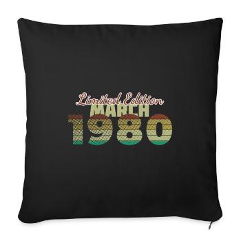 45th Anniversary Limited Edition (SCR) 03/1980 - Sofa pillowcase 17,3'' x 17,3'' (45 x 45 cm) - black - Front