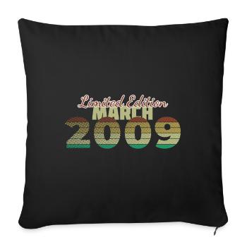 16. Geburtstag Limited Edition (SCR) 03/2009 - Sofakissenbezug 45 x 45 cm - Schwarz - Vorne