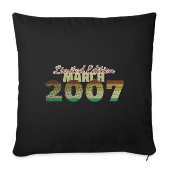 18th Anniversary Limited Edition (SCR) 03/2007 - Sofa pillowcase 17,3'' x 17,3'' (45 x 45 cm) - black - Front