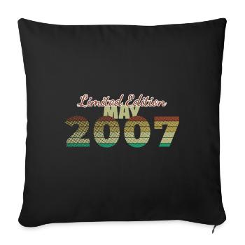 18th Birthday Limited Edition (SCR) 05/2007 - Sofa pillowcase 17,3'' x 17,3'' (45 x 45 cm) - black - Front