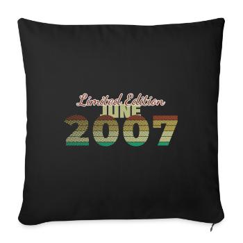 18th Anniversary Limited Edition (SCR) 06/2007 - Sofa pillowcase 17,3'' x 17,3'' (45 x 45 cm) - black - Front