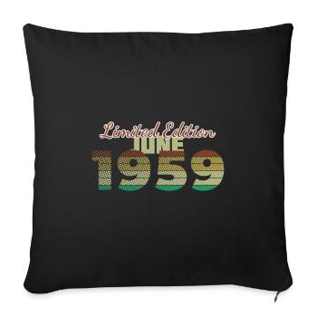 66e anniversaire Édition limitée (SCR) 06/1959 - Housse de coussin décorative 45 x 45 cm - noir - Devant