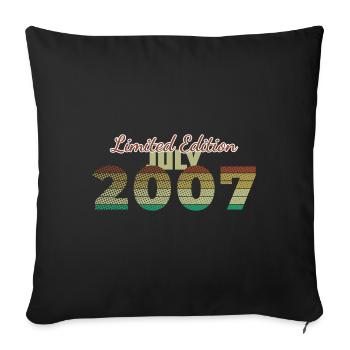 18th Birthday Limited Edition (SCR) 07/2007 - Sofa pillowcase 17,3'' x 17,3'' (45 x 45 cm) - black - Front