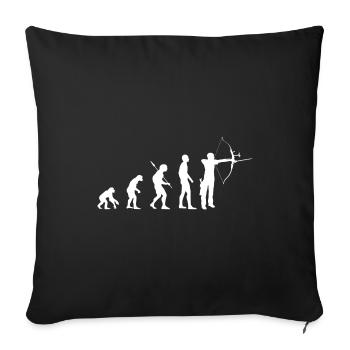 Bogenschießen Evolution Shirt für Bogenschützen - Sofakissenbezug 45 x 45 cm - Schwarz - Vorne