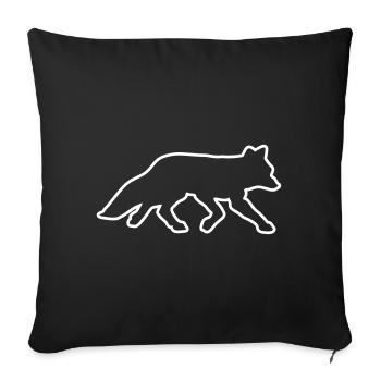 fuchs silhouette - Sofakissenbezug 45 x 45 cm - Schwarz - Vorne