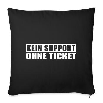 Systemadministrator IT Büro Kundensupport Shirt - Sofakissenbezug 45 x 45 cm - Schwarz - Vorne