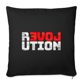 Revolution LOVE - Sofakissenbezug 45 x 45 cm - Schwarz - Vorne